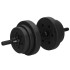 Reguleeritav hantlikomplekt Springos FA1672, kang + raskused, must, 30 kg