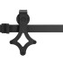 Liugukse süsteem barn door, terasest, mattmust, kandevõime kuni 100 kg, Springos HA5002, 183 cm