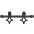 Liugukse süsteem barn door, terasest, mattmust, kandevõime kuni 100 kg, Springos HA5002, 183 cm