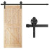 Liugukse süsteem, barn door, siin ja kinnitusdetailid kuni 100 kg, mattmust, Springos HA5007, 183 cm