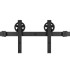 Liugukse süsteem, barn door, siin ja kinnitusdetailid kuni 100 kg, mattmust, Springos HA5007, 183 cm