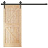Liugukse süsteem, barn door, siin ja kinnitusdetailid kuni 100 kg, mattmust, Springos HA5007, 183 cm