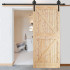 Liugukse süsteem, barn door, siin ja kinnitusdetailid kuni 100 kg, mattmust, Springos HA5007, 183 cm