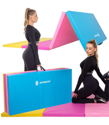 Kokkupandav võimlemismatt, mitmevärviline, Springos FA0064, 240 cm