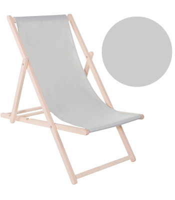 Lamamistool, puidust raam, helehall kangas, kolmeasendiline reguleerimine, Springos DC0001 LGRAY