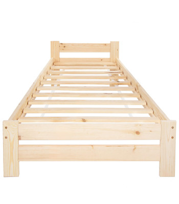 Springos® puidust üheinimesevoodi, helepruun, 200x90 cm