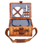 Termoisolatsiooniga piknikukorv kahele inimesele, vitstest, pruun, 37 x 27 x 20 cm
