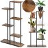 Metallist lillealus, loft-stiilis, mitmetasandiline, 6 riiuliga, Springos GA0211, 113 cm