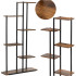 Metallist lillealus, loft-stiilis, mitmetasandiline, 6 riiuliga, Springos GA0211, 113 cm