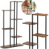 Metallist lillealus, loft-stiilis, mitmetasandiline, 6 riiuliga, Springos GA0211, 113 cm