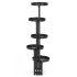 Metallist mitmetasandiline lillealus 5 riiuliga loft-stiilis elutuppa, must – 78,5 cm