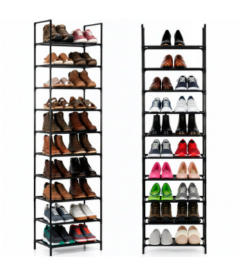 Metallist kingariiul, vertikaalne kingakapp, must, 10 taset, 178 cm