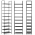 Metallist kingariiul, vertikaalne kingakapp, must, 10 taset, 178 cm
