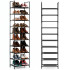 Metallist kingariiul, vertikaalne kingakapp, must, 10 taset, 178 cm