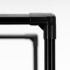 Metallist kingariiul, vertikaalne kingakapp, must, 10 taset, 178 cm