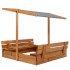 Puidust liivakast Springos SBX120RSET, 120x120cm