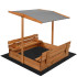 Puidust liivakast Springos SBX120RSET, 120x120cm