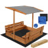 Puidust liivakast Springos SBX120RSET, 120x120cm