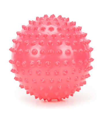 Ogadega massaažipall taastusraviks sensoorse pumbaga, roosa siil, 20 cm