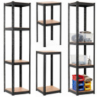 Tsingitud metallriiul Springos® HA5282, 4 riiulit, kandevõime kuni 400 kg, 80 x 40 x 40 cm