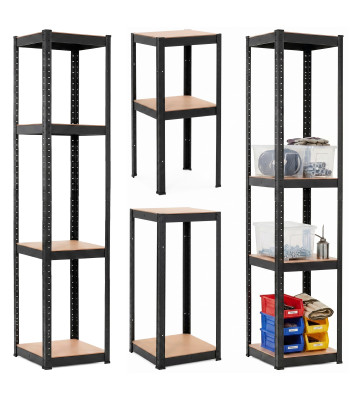 Tsingitud metallriiul Springos® HA5282, 4 riiulit, kandevõime kuni 400 kg, 80 x 40 x 40 cm