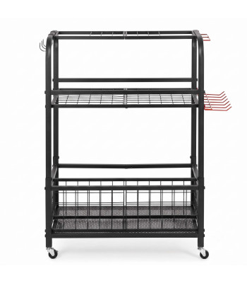 Liikuv tööriistakäru, must pulbervärvitud teras, kuni 80 kg – Springos® GA0267, 96 x 66 x 40 cm