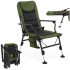 Kokkupandav kalastustool Springos® CS0192 tumeroheline/must – 5 asendit, reguleeritavad jalad, kuni 140 kg
