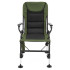 Kokkupandav kalastustool Springos® CS0192 tumeroheline/must – 5 asendit, reguleeritavad jalad, kuni 140 kg