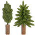 Mini kunstjõulupuu naturaalsel puidust tüvel, Springos CT0140, 90 cm