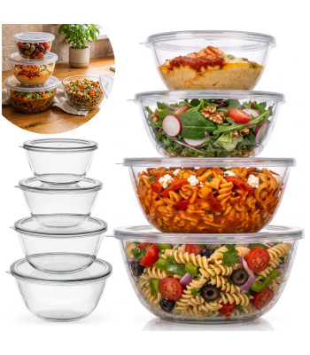 Springos® klaasist säilitusnõude komplekt, 4 nõud, KI0192