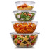 Springos® klaasist säilitusnõude komplekt, 4 nõud, KI0192