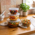 Springos® klaasist säilitusnõude komplekt, 4 nõud, KI0192