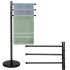Mattmust metallist käterätikuhoidja Springos® 86 cm TS0005