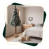 Springos Diamond Pine kunstjõulupuu looduslikul tüvel, roheline valge härmatisega, CT0271, 220 cm