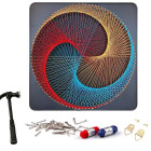 Loominguline niidikunsti komplekt raamiga, 30 × 30 cm – Geomeetriline ring