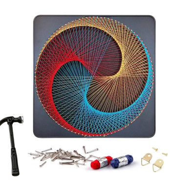 Kreatiivne String Art Komplekt 30x30 cm Geomeetriline Ratas