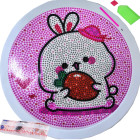 Laste teemantmosaiigi komplekt 20x20 cmümmarguse raamiga