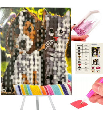 Teemantmaali Mosaikakomplekt koos Molbertiga