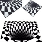 CHODNIK VAIP MATILINE VASTUVÕTUMATT 3D ILLUSIOONI EFEKTIGA VALGE AUK 50x80 CM