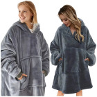 Suur Kampsun-Pleed Kapuutsiga Hall Naiste Meeste