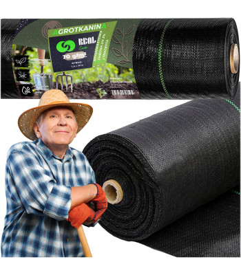 Agrotekstiil 70G 1,6x50m Must UV Kaitsekangas