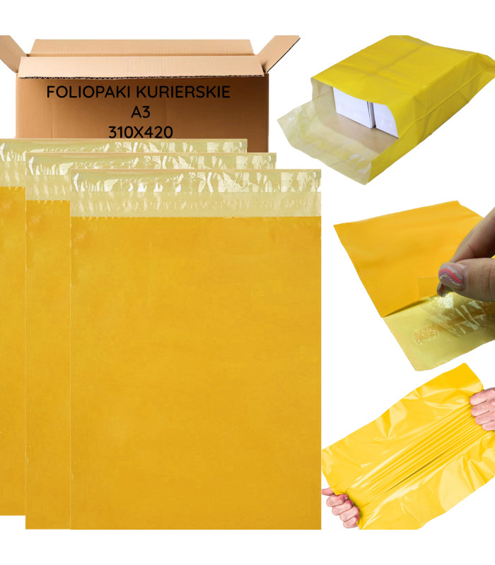 Foliopakid Kollased A3 310x420 50 tk