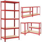 Punane metallist laoriiul 180x90x40