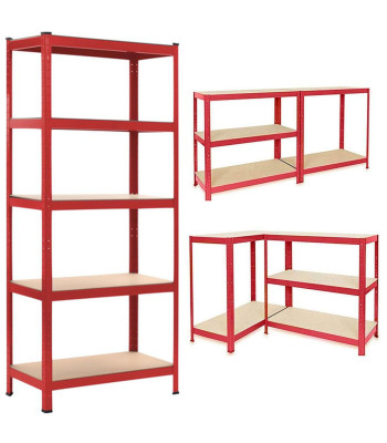 Punane metallist laoriiul 180x90x40