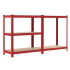 Punane metallist laoriiul 180x90x40
