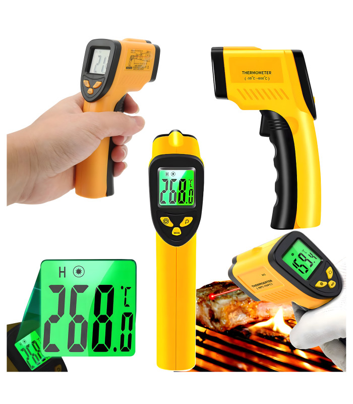 Infrapunane lasertermomeeter – kontaktivaba piroomeeter (-50 °C kuni +550 °C)