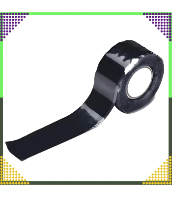 Iseeneslik silikoonist isetihenduv must lint 25mm x 3m