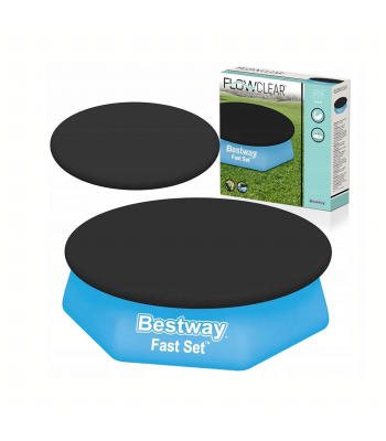 Bestway 58032 Basseini Kaitsekate PVC Ø 244cm Must Ümmargune