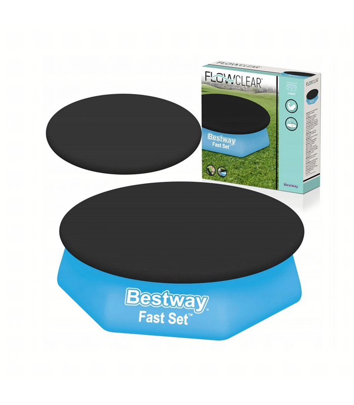 Bestway 58032 Basseini Kaitsekate PVC Ø 244cm Must Ümmargune