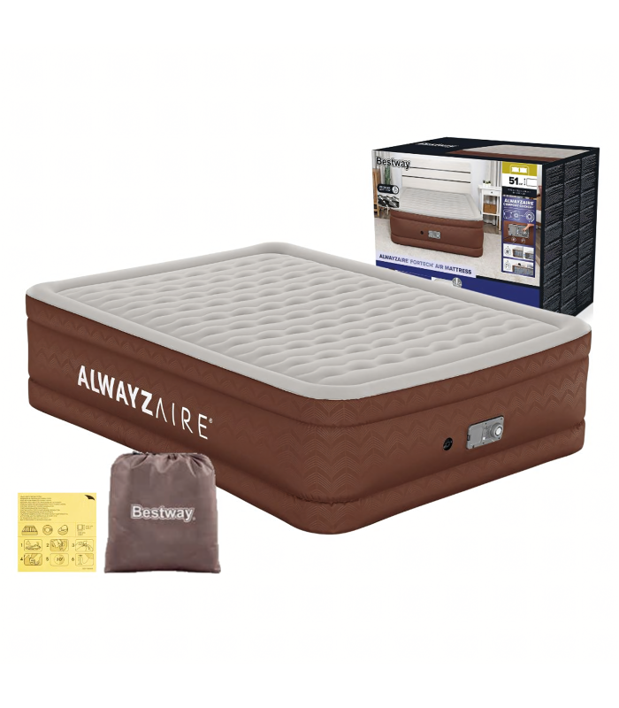 Bestway 69160 kaheinimese täispuhutav madrats koos topeltpumbaga